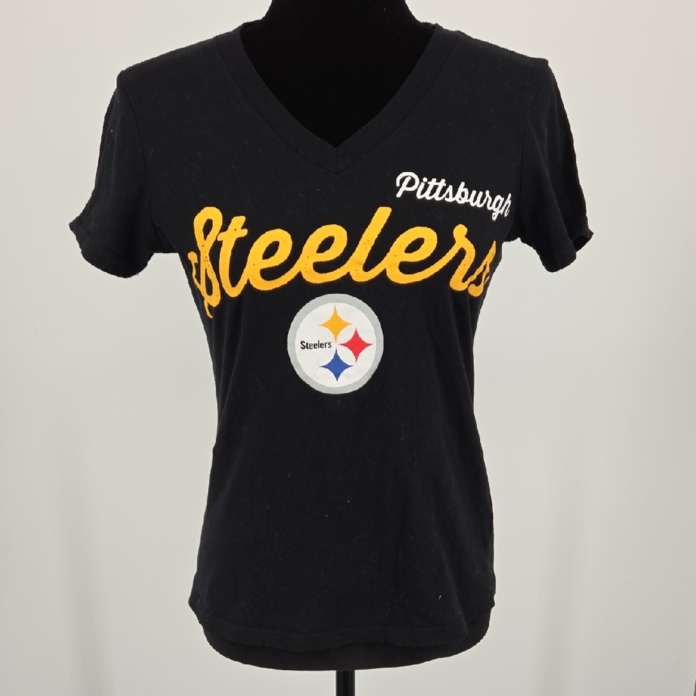 Pittsburgh Steelers Black V-Neck Tee